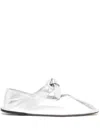 Hereu Llasada Metallic Ballerina Shoes In Silver