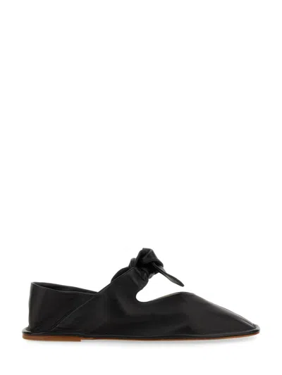 Hereu Women Shoe Llasada Crinkled In Black