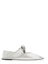 Hereu Women Silver Leather Ballet Flats In Silver