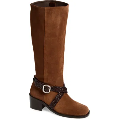 Hereu Lligada Knee High Boot In Brown