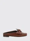 Hereu Chestnut Leather Mules In Brown