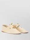 Hereu Neutrals Llasada Pointed Knotted Strap Flats In Neutral
