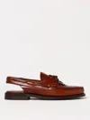 Hereu Women Saler Leather Slingback Loafers In Brown