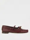 Hereu Moccasin Mary Jane Lorea Supple Shiny In Burgundy