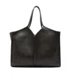 Hereu Large Leather Tote Bag In Black