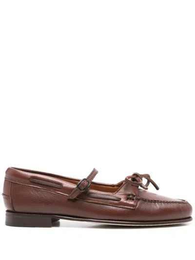 Hereu Moccasin Mary Jane Lorea Supple Shiny In Animal Print
