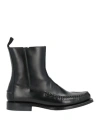 Hereu Man Ankle Boots Black Size 9 Leather In Black