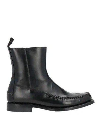 Hereu Man Ankle Boots Black Size 9 Leather