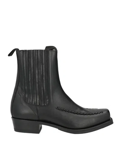 Hereu Man Ankle Boots Black Size 9 Leather
