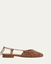 Hereu Mantera Knotted Leather Sandals In Tan