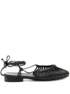 Hereu Mantera Knotted Leather Sandals In Black