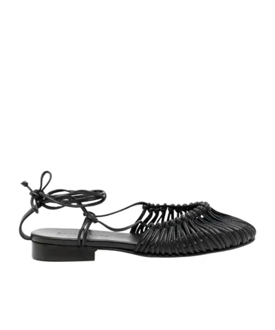 HEREU HEREU BRAIDED ANKLE STRAP SANDALS