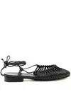 Hereu Mantera Leather Ballets In Black