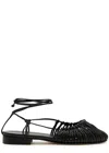 Hereu Mantera Knotted Leather Sandals In Black