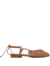 Hereu Mantera Knotted Leather Sandals In Brown