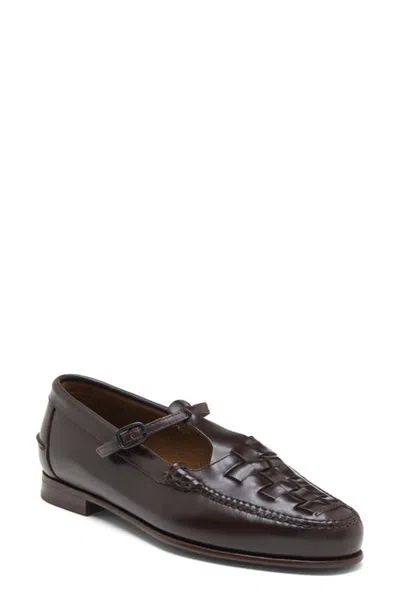Hereu Maqueda Woven T-strap Loafer In Black