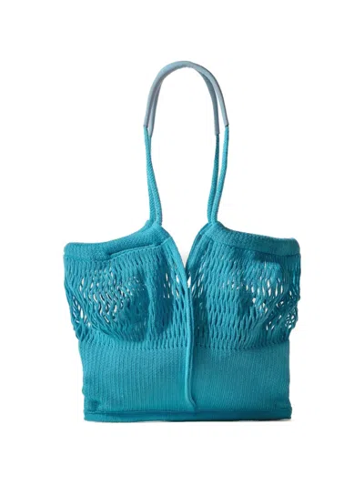 Hereu Maria Open-knit Tote Bag In Blue