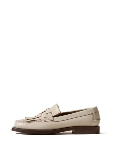 Hereu Marti Interwoven Fringe Loafers In Multi