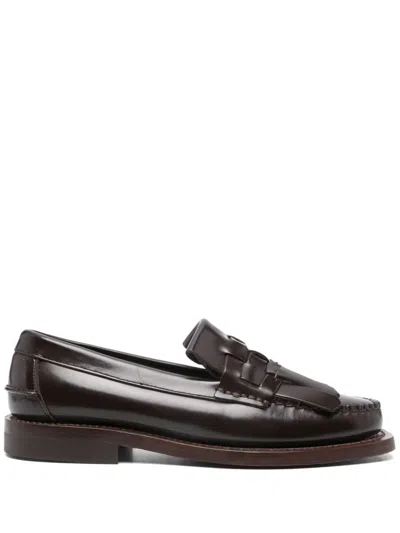 Hereu 20mm Marti Leather Loafers In Dark Brown