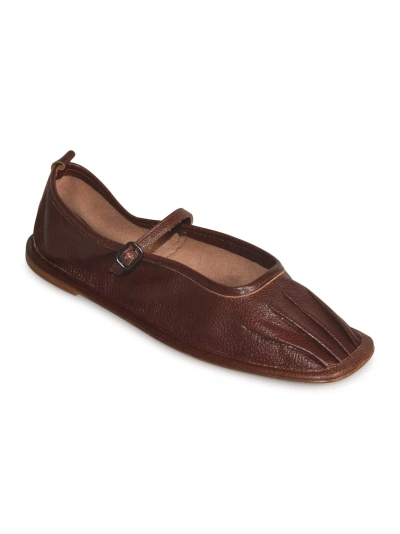 Hereu Mary Jane Loafers In Chestnut