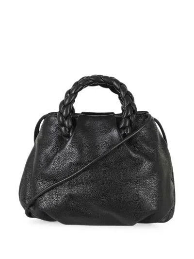 Hereu Medium Bombon Braided Handbag In Black