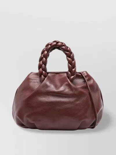 Hereu Medium Leather Handbag With Braided Handles