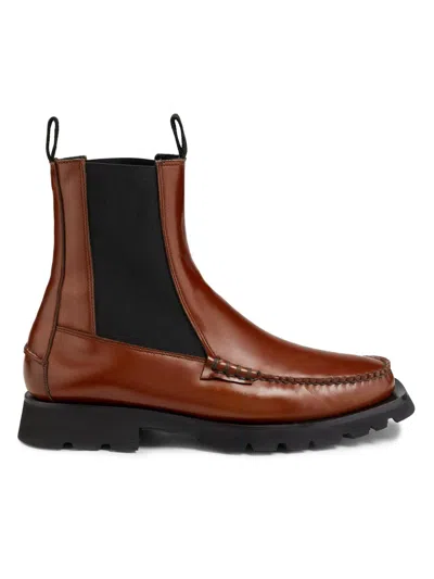 Hereu Men's Alda Sport Leather Chelsea Boot In Brown