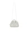 Hereu Metallic Cross-body Bag Braided Handle In White