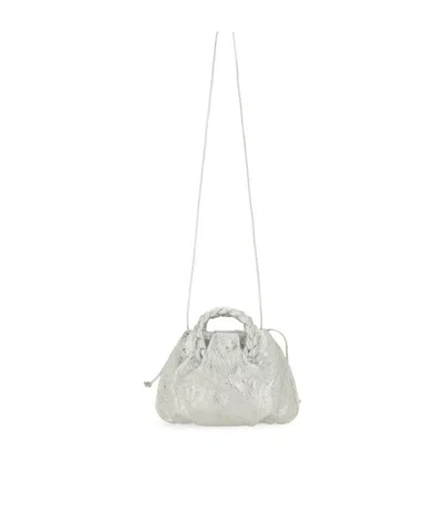 HEREU METALLIC CROSS-BODY BAG BRAIDED HANDLE