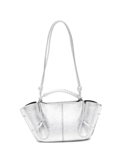 Hereu Mini Arta Knotted-handle Shoulder Bag In Gray