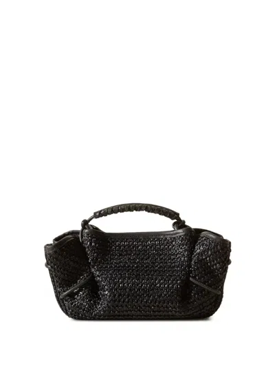 Hereu Mini Arta Raffia Tote Bag In Black