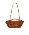 Hereu Rectangular Woven Shoulder Bag Dual Handles In White