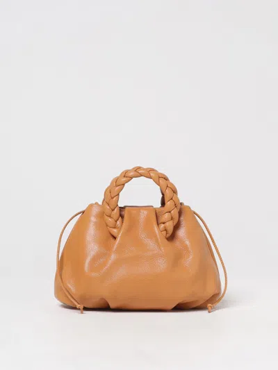 Hereu Bombon Small Leather Handbag In Camel