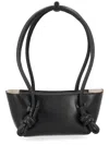 Hereu Mini Fleca Rectangular Shoulder Bag Knotted Handles In Black