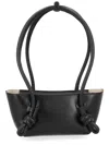 Hereu Mini Fleca Rectangular Shoulder Bag Knotted Handles In Black