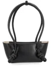 Hereu Mini Fleca Rectangular Shoulder Bag Knotted Handles In Black
