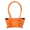 Hereu Mini Fleca Rectangular Shoulder Bag Double Handles In Orange