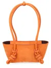 Hereu Mini Fleca Rectangular Shoulder Bag Double Handles In Orange