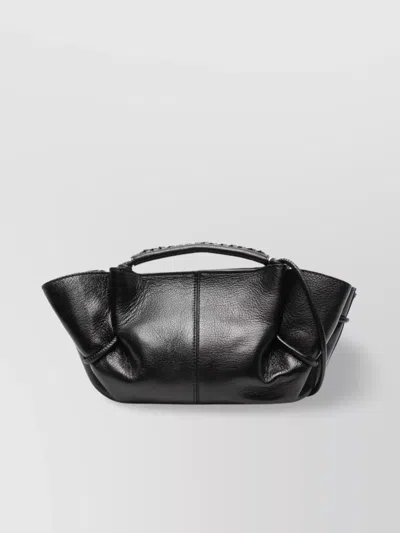Hereu Mini Leather Handbag With Adjustable Shoulder Strap In Multi