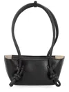 Hereu Mini Fleca Rectangular Shoulder Bag Knotted Handles In Black