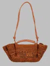 Hereu Rectangular Woven Shoulder Bag Dual Handles In Brown