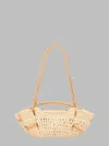 Hereu Beach Bag Woven Texture Adjustable Strap Handle In Neutral