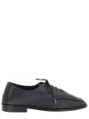 Hereu Black Leather Lace-ups In Black