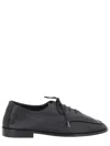 Hereu Black Leather Lace-ups In Black