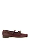 Hereu Moccasin Mary Jane Lorea Supple Shiny In Burgundy