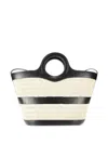 Hereu Tote Bag Woven Two Flat Handles In Neutrals