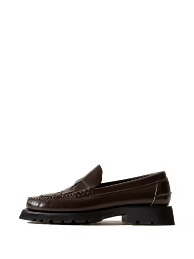 Hereu Nombela Sport Leather Loafers In Brown