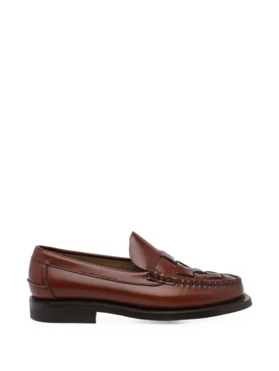 Hereu Nomblea Woven Loafers In Brown