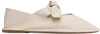Hereu Off-white Llasada Supple Shiny Ballerina Flats In Cream