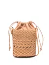 Hereu Palau Leather Bucket Bag In Nude & Neutrals